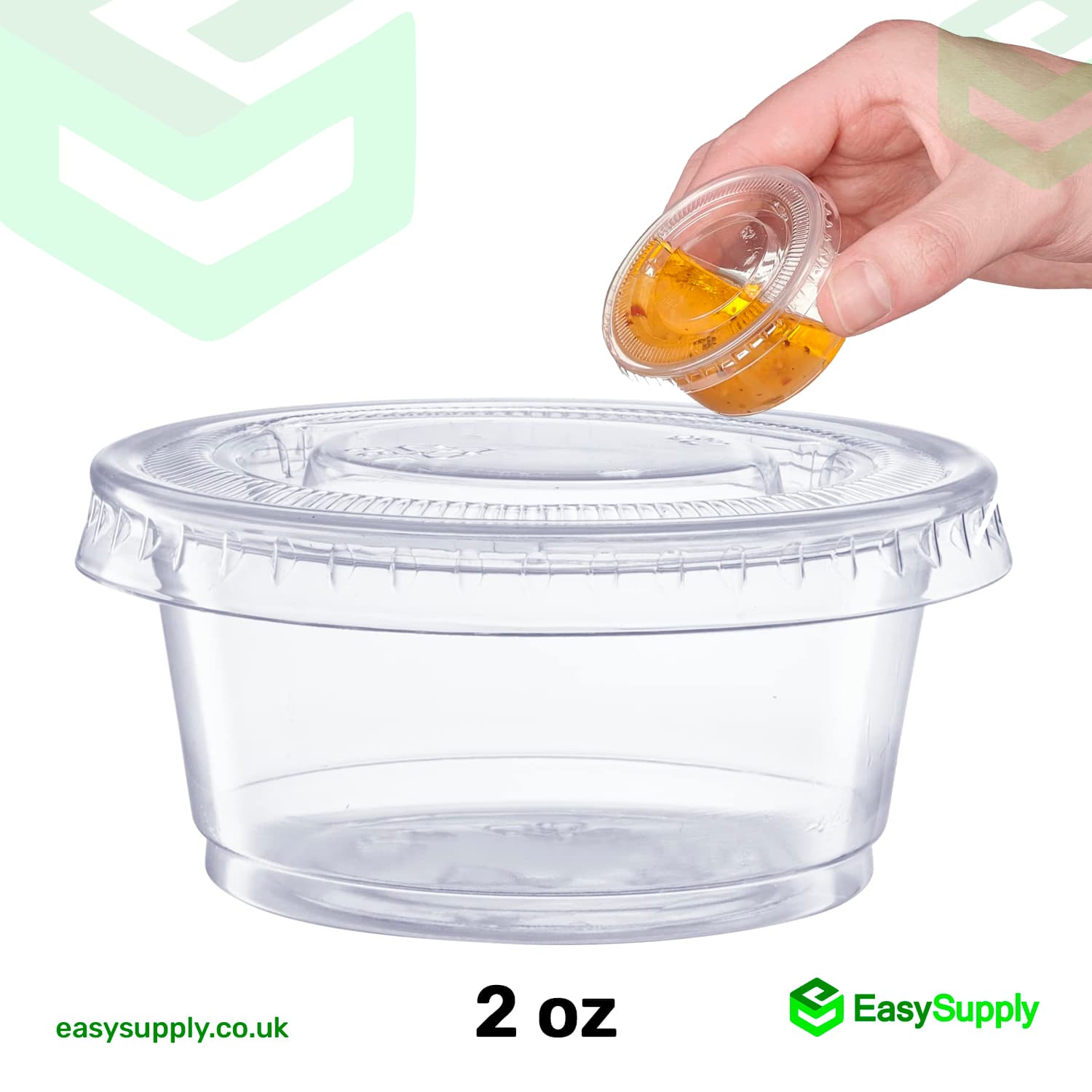 2 Oz Sauce Cups with Separate Lids HD 800pcs