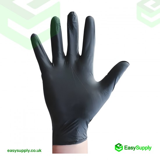 Black Nitrile Gloves Powder Free Large