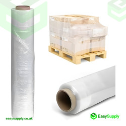 17 Micron Very Tacky Pallet Wrap 400 mm Standart Core Clear Hand Roll 6 Rolls