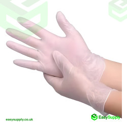 Large Clear Vinyl Powder Free Gloves