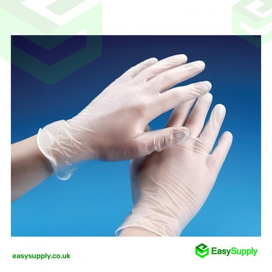 Large Clear Vinyl Powder Free Gloves