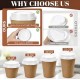 8 oz White Ripple Cup Lids 500 Pcs Cups