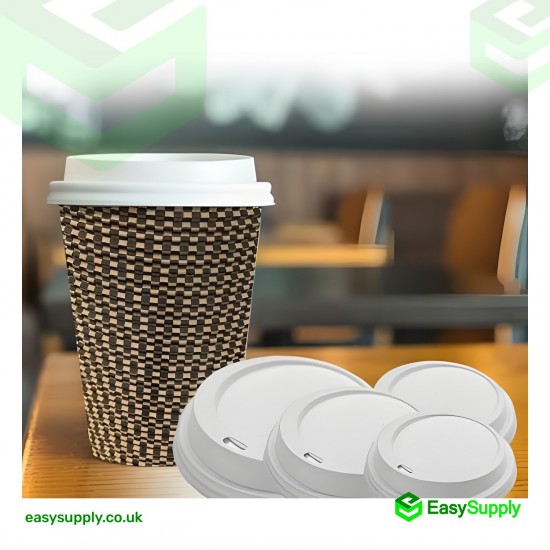 8 oz White Ripple Cup Lids 500 Pcs Cups