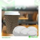 8 oz White Ripple Cup Lids 500 Pcs Cups