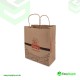 ENJOY Printed Twisted Handle Brown Paper Bags Large Size 260 x 140 x 300 mm Foil Bags