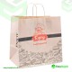 ENJOY Printed Twisted Handle Brown Paper Bags Large Size 260 x 140 x 300 mm Foil Bags