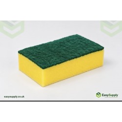 Sponge Scourers Yellow Green 1x6 Pack 