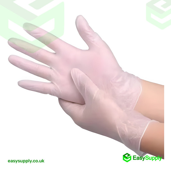 X-large Clear Vinyl Powder Free Gloves