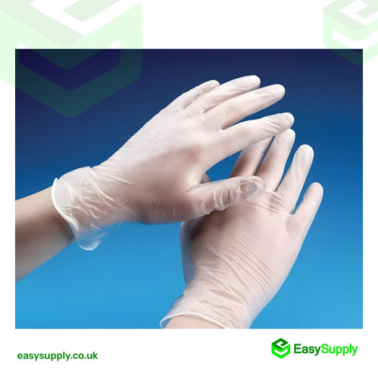 X-large Clear Vinyl Powder Free Gloves