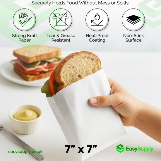 7" x 7" Greaseproof Paper Bags