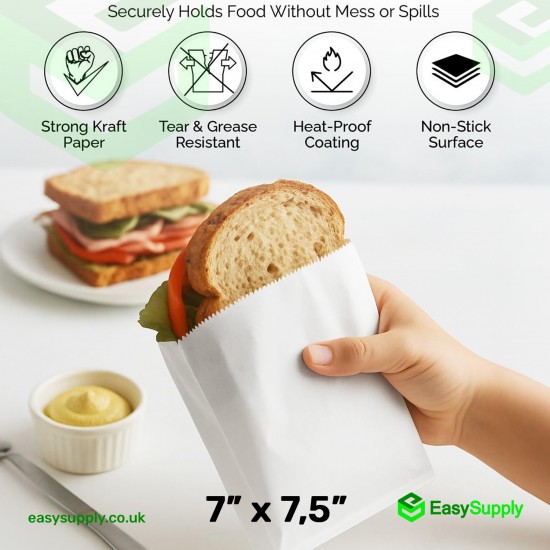 7" x 7,5" Greaseproof Paper Bags