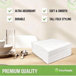 1 Ply Serviette 1/4 Fold 28 x 28 cm 
