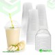 10 oz 295 ml 95 mm Smoothie Clear Cup & Dome Cross Hole Lid All In One Box 250 Pcs Cups & 250 Pcs Lids