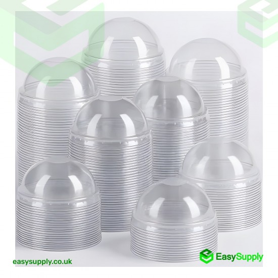 10 oz 295 ml 95 mm Smoothie Clear Cup & Dome Cross Hole Lid All In One Box 250 Pcs Cups & 250 Pcs Lids