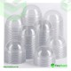 10 oz 295 ml 95 mm Smoothie Clear Cup & Dome Cross Hole Lid All In One Box 250 Pcs Cups & 250 Pcs Lids
