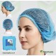 Non Woven Blue Mob Caps Double Stiched Blue Hairnet 100 x 10 Pcs Cleaning Products
