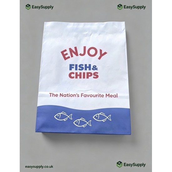 ENJOY Greaseproof Lined SOS 2 Bag 180 x 70 x 230 mm 250 Pcs Greaseproof Paper