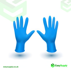 Blue Nitrile Gloves Powder Free Large