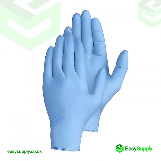 Blue Nitrile Gloves Powder Free Large