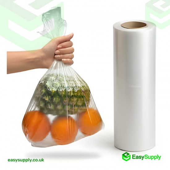 Clear Bags On Roll 9 x 14 x 18 Carrier Bags
