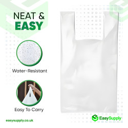 Large White Vest Carriers Bags 11x17x21  S4