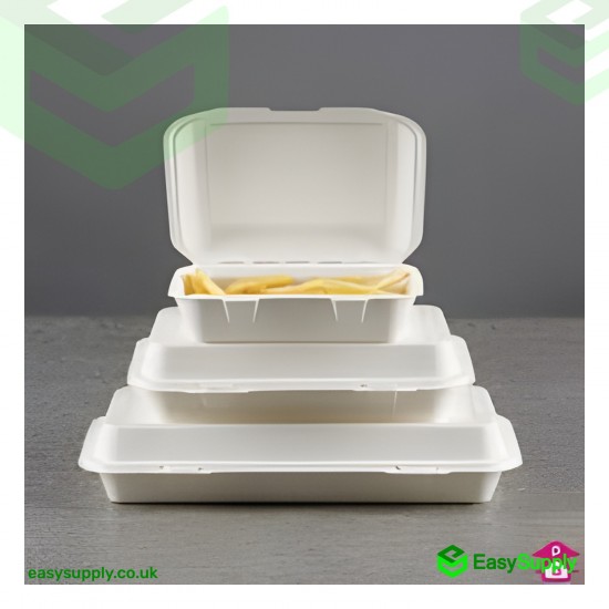 Large Bagasse Fish & Chips Boxes 200 Pcs Pizza Boxes