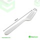 PP White Fork Heavy Duty - Reusable 180 mm Cutlery
