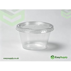 2 oz 50 ml 71 mm  Clear Pots & Separate Lids 1000 Pcs Sauce Pots