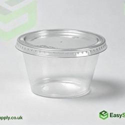 2 oz 50 ml 71 mm  Clear Pots & Separate Lids 1000 Pcs Sauce Pots