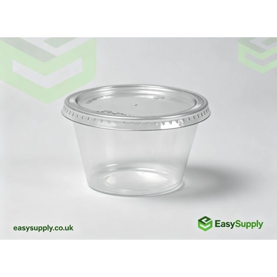 2 oz 50 ml 71 mm MG Clear Pots & Separate Lids 1000 Pcs Sauce Pots