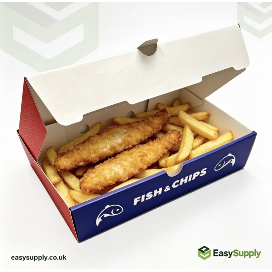 Medium Fish & Chips Box 10 272 x 155 x 52 Fish and Chips Boxes