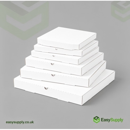 9 Plain White Premium Quality Pizza Boxes 90 Pcs