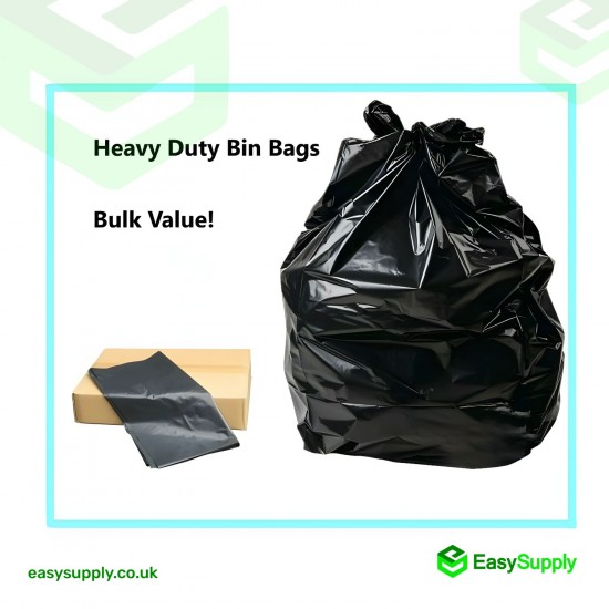 Bin Bag Black Heavy Duty 450 x 720 x 96.500 mm 18''x 29''x 39'' Bin Bags