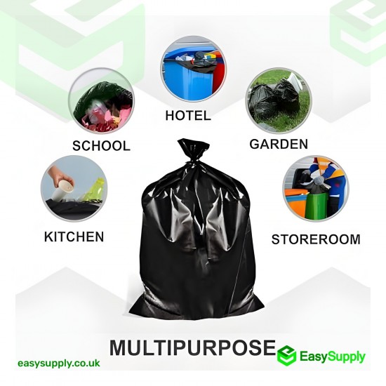 Super Strong Black Compactor 500 x 830 x 1100 mm 20''x 33''x 44'' Bin Bags