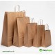 Jumbo Brown Plain Twisted Handle Paper Bags 320 x 210 x 320 100 Pcs Approx Foil Bags