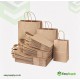 Large Twisted Handle Paper Bag Plain Brown 260 x 140 x 300 100 Pcs Aprox Foil Bags