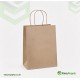 Large Twisted Handle Paper Bag Plain Brown 260 x 140 x 300 100 Pcs Aprox Foil Bags