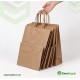 Large Twisted Handle Paper Bag Plain Brown 260 x 140 x 300 100 Pcs Aprox Foil Bags