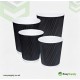 8 oz Ripple Cups Black 500 Pcs