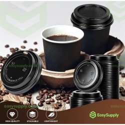 16 oz 12 Black Ripple Cup Lids 500 Pcs 