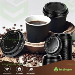 16 oz 12 Black Ripple Cup Lids 500 Pcs 