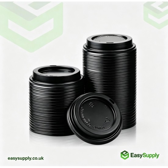 16 oz 12 Black Ripple Cup Lids 500 Pcs Cups
