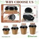 16 oz 12 Black Ripple Cup Lids 500 Pcs Cups