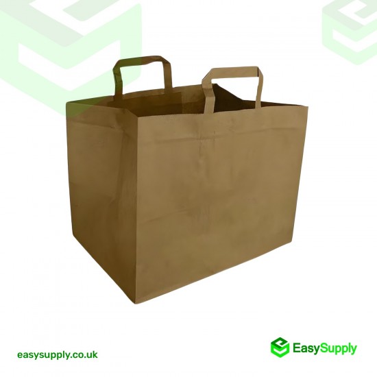 Jxxl 32 Jumbo Brown S.o.s Paper Bag Internal Flat Handles Size: 320 x 210 x 260 mm 250 Pcs Foil Bags