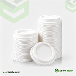 16 oz 12 White Ripple Cup Lids 500 Pcs 