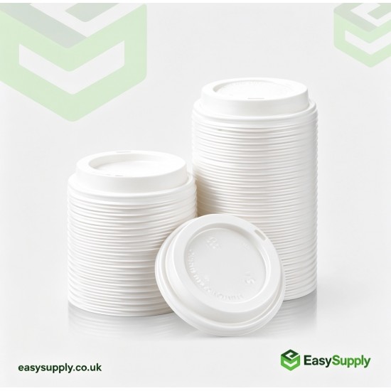 16 oz 12 White Ripple Cup Lids 500 Pcs Cups