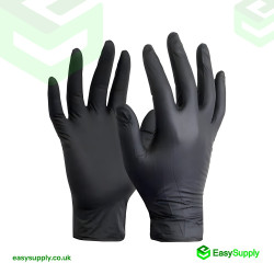 Medium Black Viynl Powder Free Gloves
