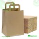 Small Brown SOS Paper Bag Internal Flat Handles Size:19 x 8 x 25 cm 250 Pcs Foil Bags