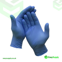 Medium Blue Viynl Powder Free Gloves