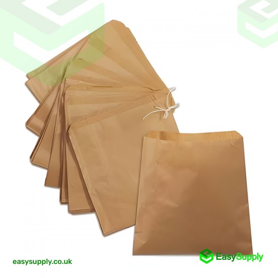 10 x 10 Brown Kraft Paper Bag Greaseproof Paper